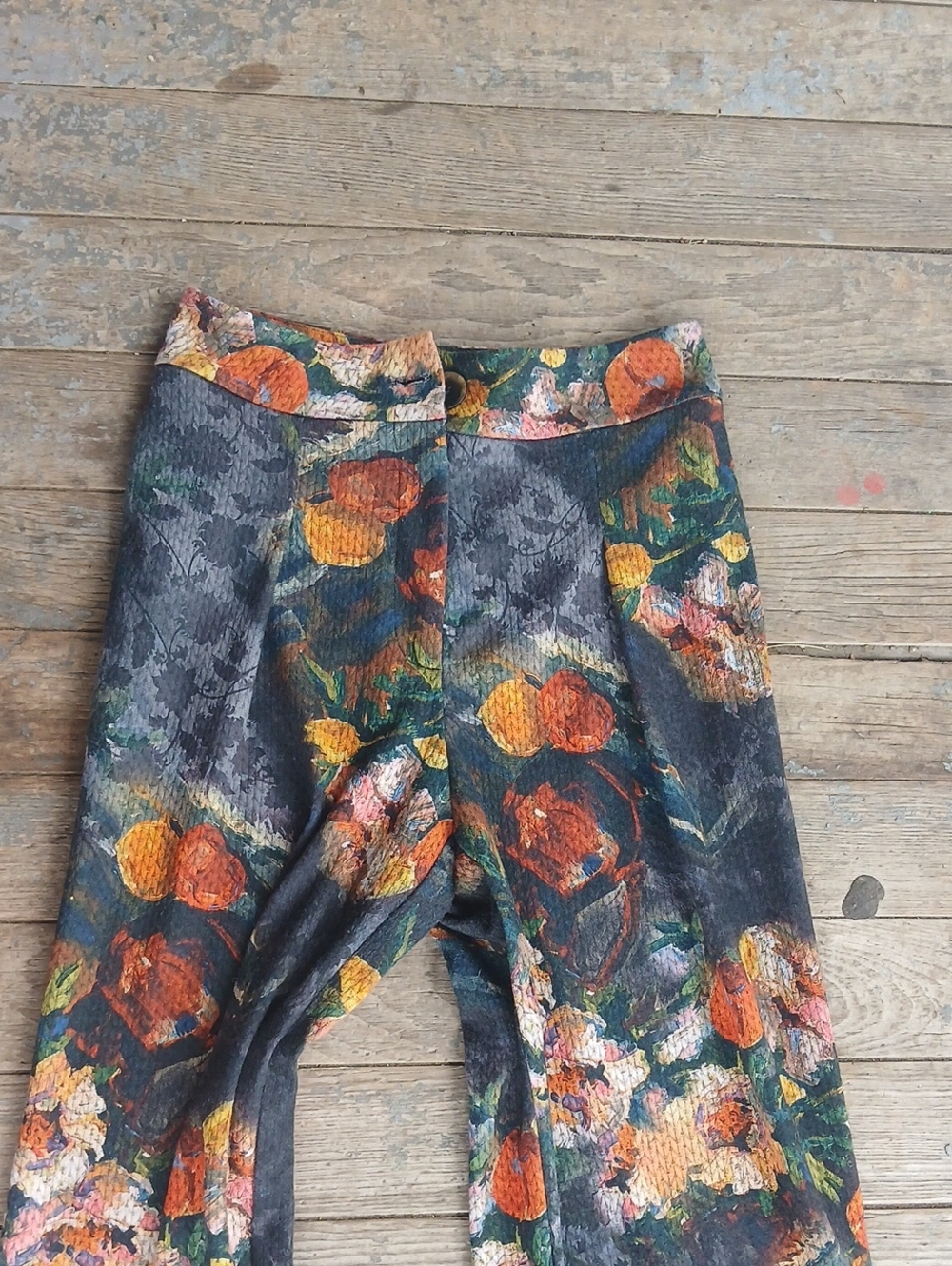 Anthropolgie Eva Franco "Simone" Retro 90s Style Floral Mesh Dark Size XS - Picture 2 of 5